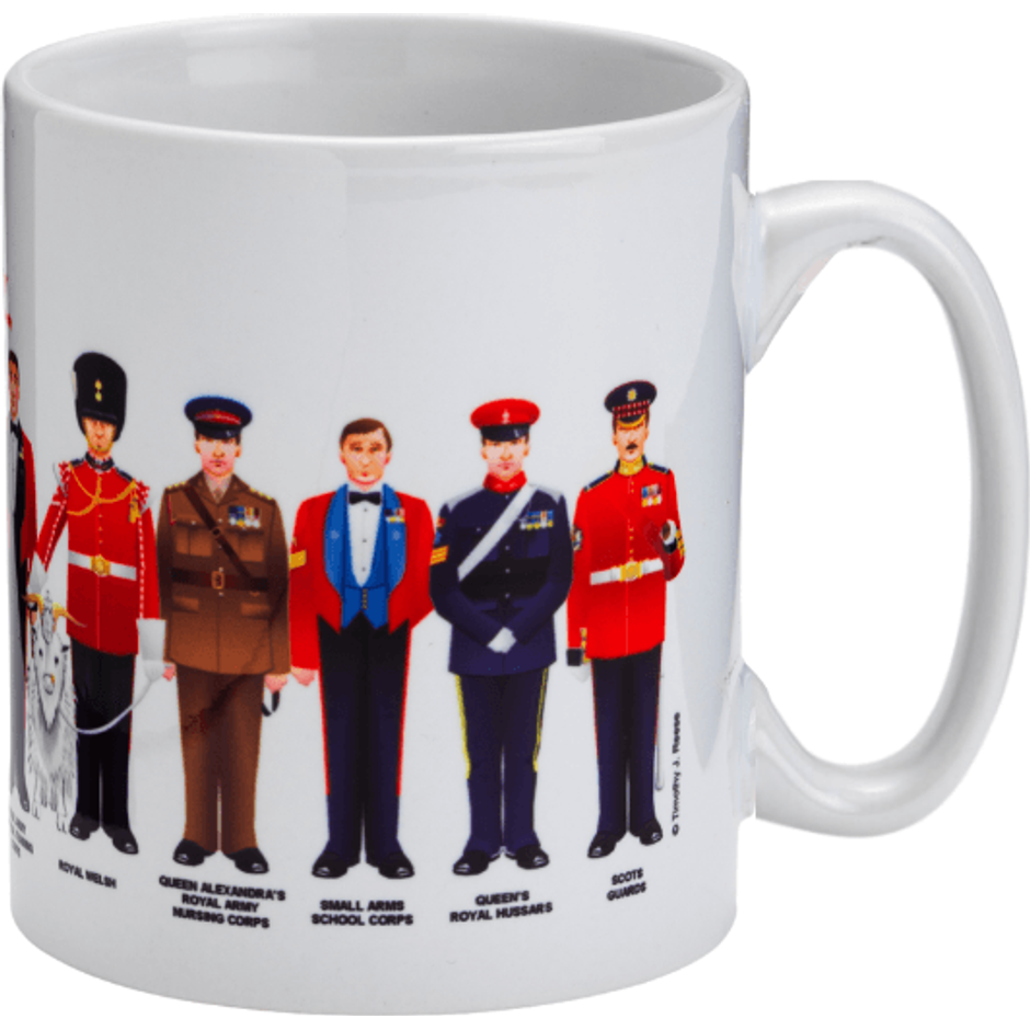 12 Soldiers mug including Queen's Royal Hussars - ABF The Soldiers' Charity Shop