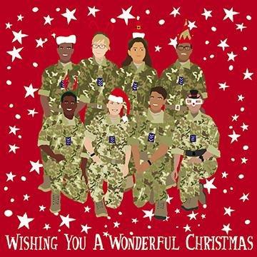 Designed by Esther Soldiers Christmas Cards Pack of 10 Cards ABF The Soldiers' Charity Shop  (6876325609663)