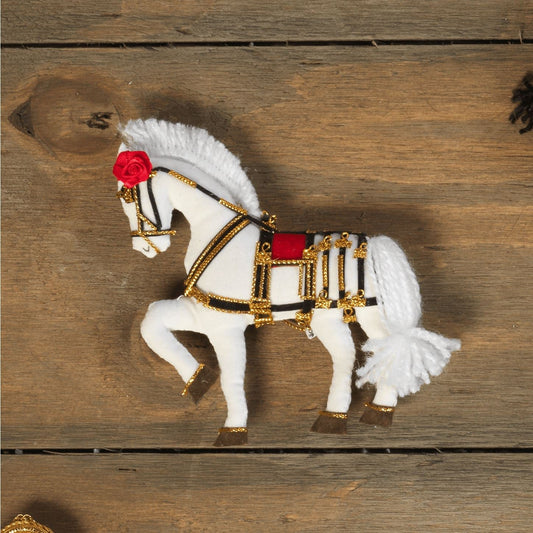 Embroidered Windsor Grey Horse Decoration Seasonal & Holiday Decorations ABF The Soldiers' Charity Shop 