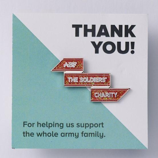 Enamel Pin Badge Wedding Favour - red glitter ABF The Soldiers' Charity Shop  (6707520700607)
