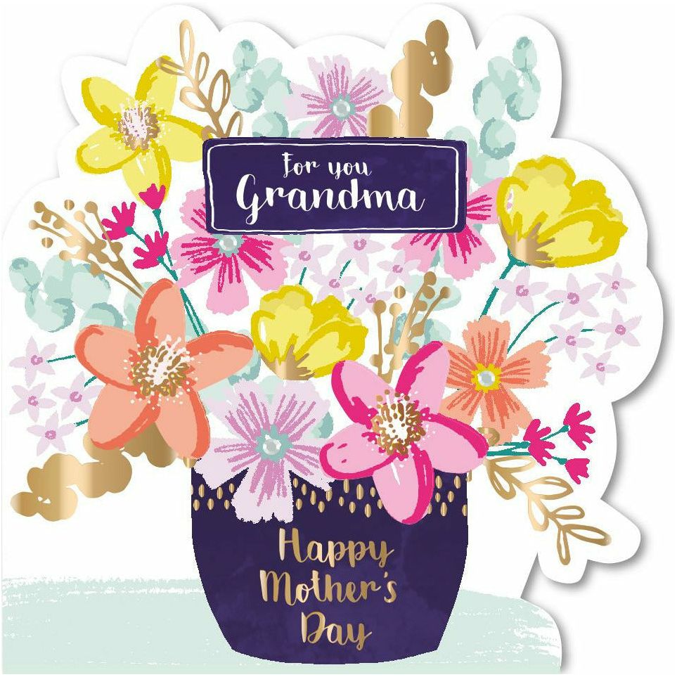 'FOR YOU GRANDMA' Flowers Mother's Day Card Cards ABF The Soldiers' Charity Shop  (6340229267647)