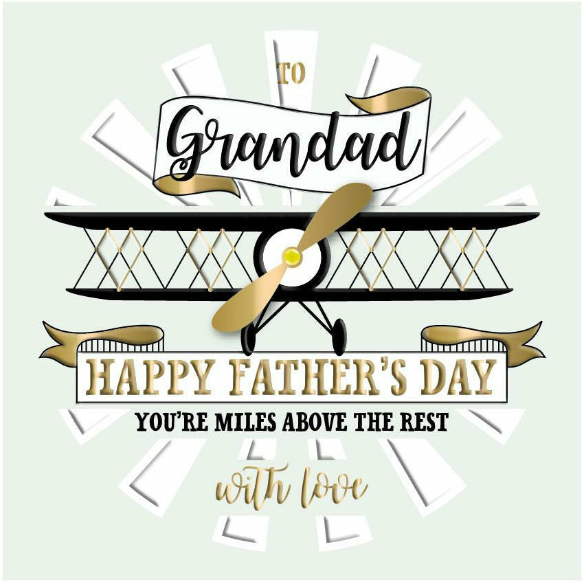 'GRANDAD' Plane Father's Day Card Cards ABF The Soldiers' Charity Shop  (6341759369407)