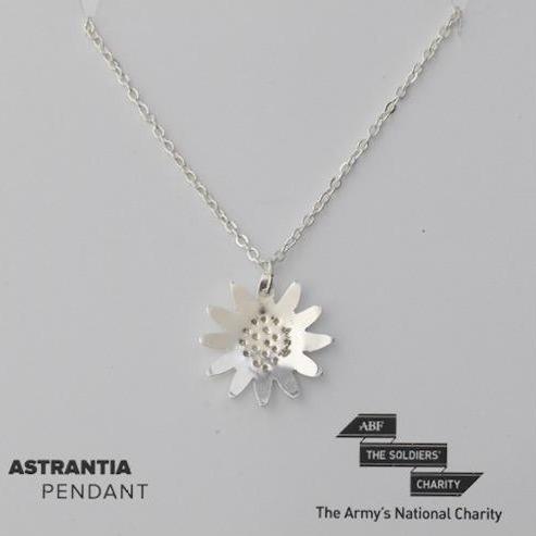 Handmade Silver Plated Astrantia Pendant ABF The Soldiers' Charity Shop  (6327213785279)