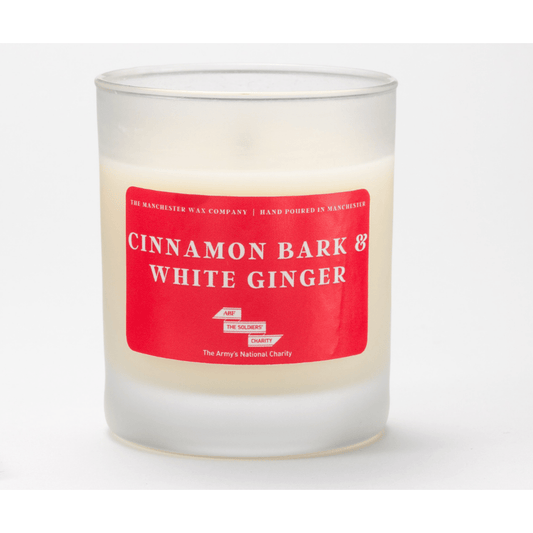 Organic handmade cinnamon bark and white ginger candle - ABF The Soldiers' Charity Shop