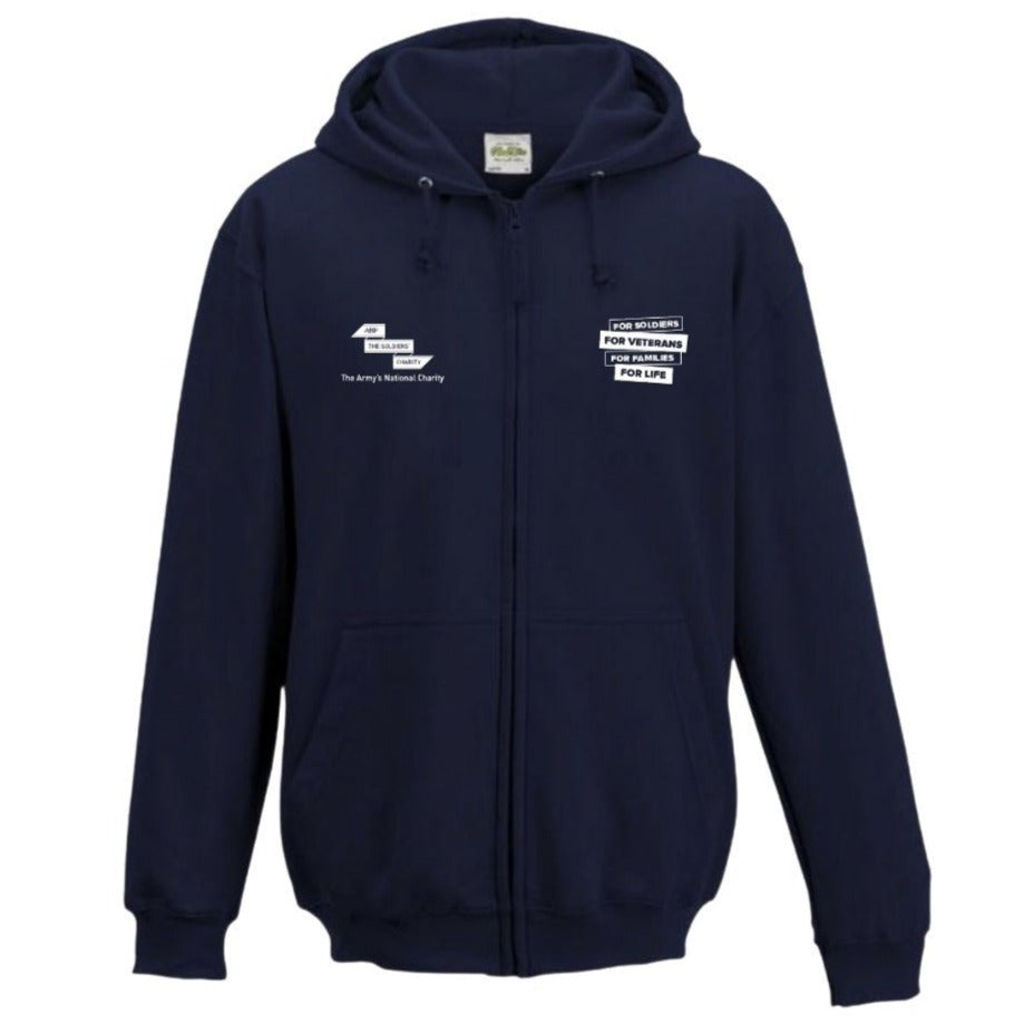 Zip Through Hoodie (Navy) Clothing ABF The Soldiers' Charity On-line Store  (6835940458687)